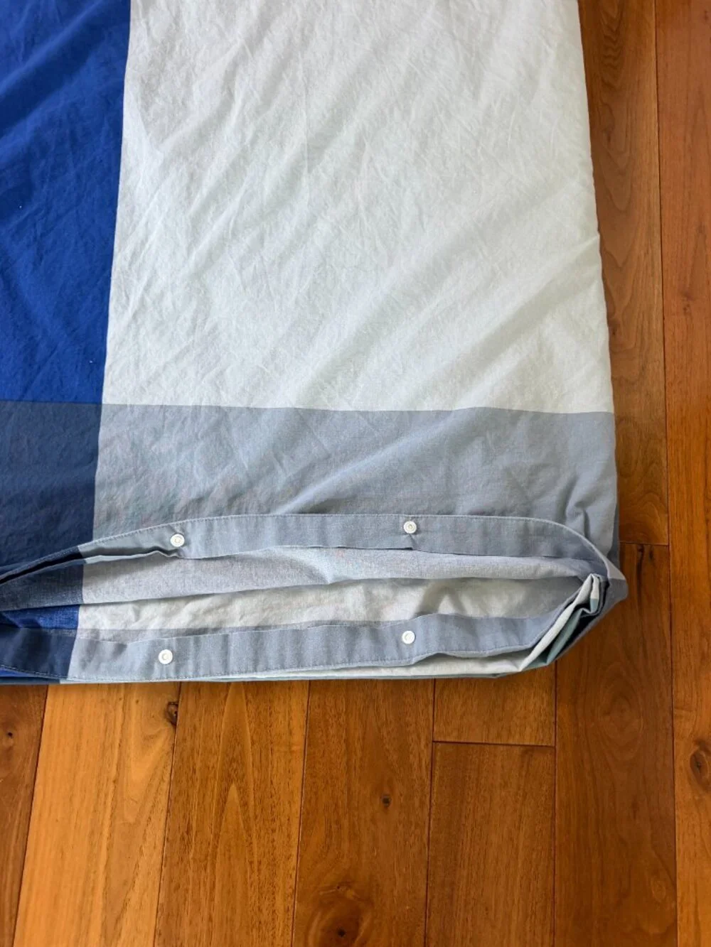 IKEA BRUNKRISSLA Blue Plaid Full/Queen Duvet Cover & Shams Set